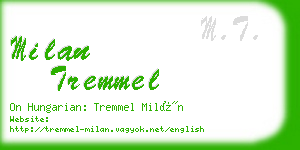 milan tremmel business card